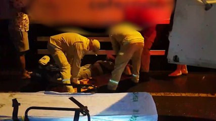 Ciclista sofre suspeita de fratura após acidente no Santa Felicidade