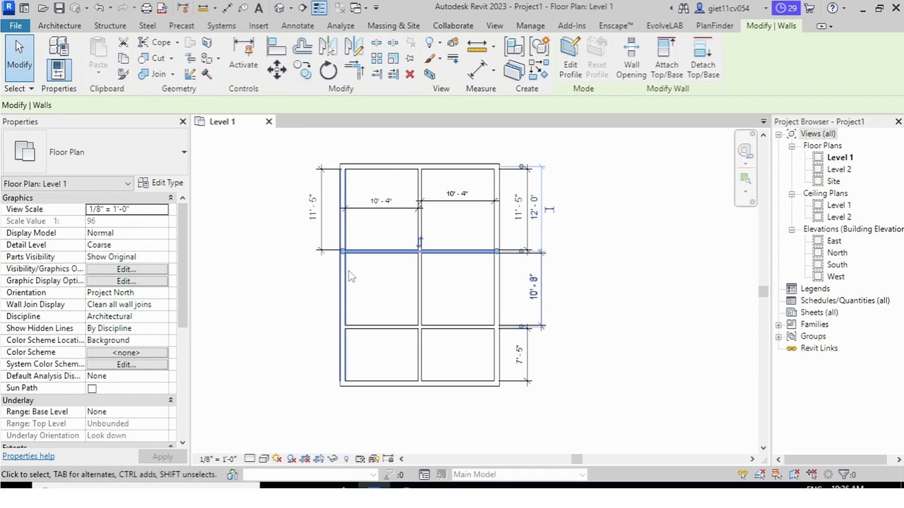 HOUSE PLAN 21'11''X31'5'' IN REVIT