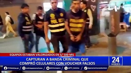 Desarticulan a banda criminal que utilizaba “vouchers falsos” para comprar en tiendas