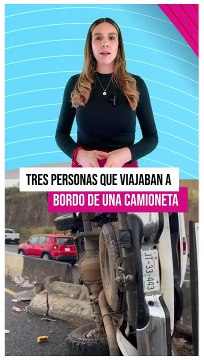 Dos mujeres resultaron lesionadas tras volcar en la camioneta en la que viajaban sobre carretera a Saltillo #TuNotiReel