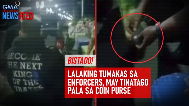 Bistado! Lalaking tumakas sa enforcers, may tinatago pala sa coin purse | GMA Integrated Newsfeed