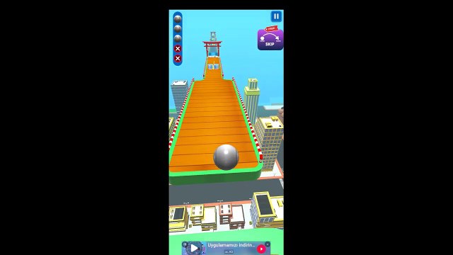 Sky rolling ball 3D ll Gökyüzünde yuvarlanan top üç boyutlu