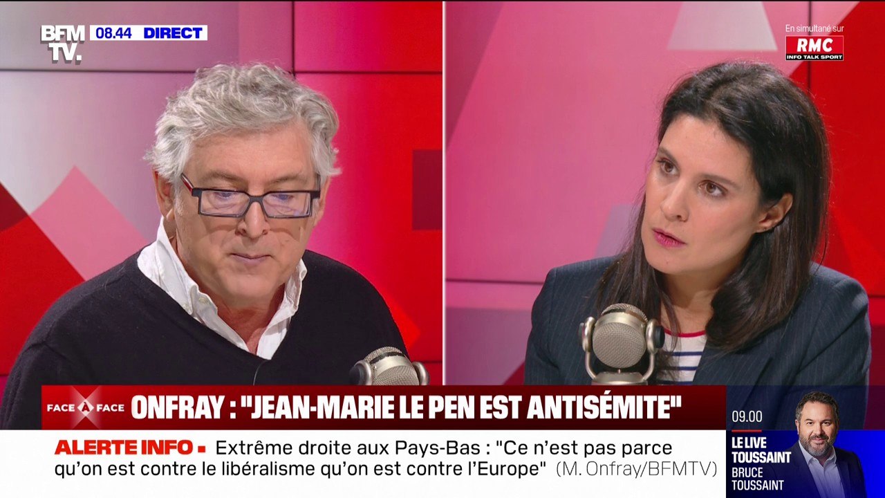 L'extrême droite de Geert Wilders s'est imposée aux Pays-Bas, "parce qu'il y a de la misère, de la pauvreté et du chômage" en Europe, assure Michel Onfray