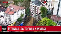 İstanbul Eyüpsultan'da toprak kayması nedeniyle iki bina boşaltıldı