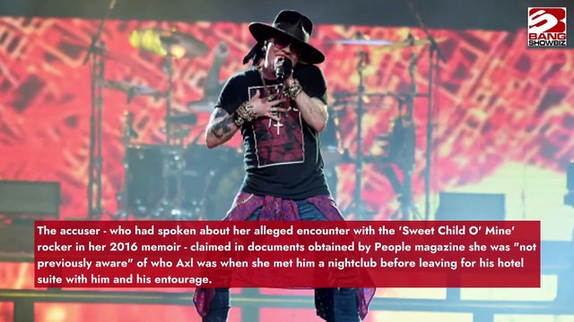 Axl Rose Hit with Lawsuit Over Sexual Assault Claims.