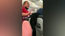 Herkesin içinde pantolonunu indirip tuvaletini yapmaya çalışan kadın uçağı birbirine kattı