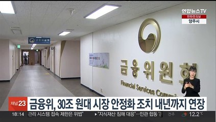 금융위, 30조원대 시장 안정화 조치 내년까지 연장