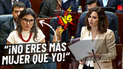 ¡La primera en la frente! Ayuso se cachondea de la nueva ‘Mema’: “¿Te crees más mujer que yo?”