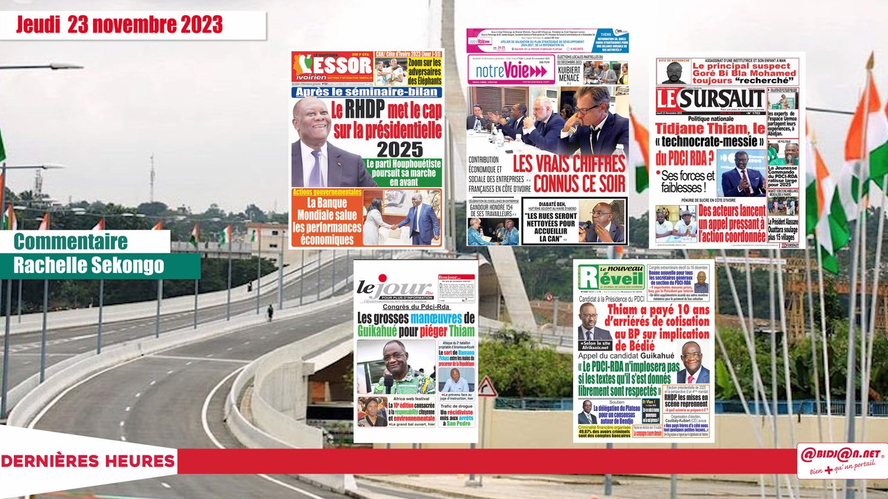 Titrologue du jeudi 23 Novembre 2023/ Titrologue du 23 Novembre 2023/Trafic de drogue: Un récidiviste mis aux arrêts à San pedro