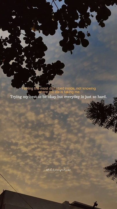 Everything is just so hard  ........#feelings #hard #alone #life #lifejourney #lifequotes #quoteoflife#reelsinstagram #reels #trending #trendingreels #reelkarofeelkaro #reelitfeelit #skyporn #sad #sadsongs #depressed