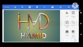 Hamid name logo design in pixellab in mobile/logo design education/name logo design/logo design