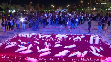 عراقيون يحيون أربعينية آلاف الأطفال الفلسطينيين الذين أزهقت أرواحهم بسبب القصف الإسرائيلي على غزة