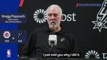 Don't poke 'Popo' bear - Popovich argues with journalists over Kawhi booing