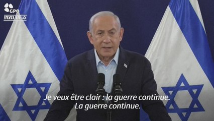 Netanyahu : "nous persisterons" jusqu'à l'élimination du Hamas