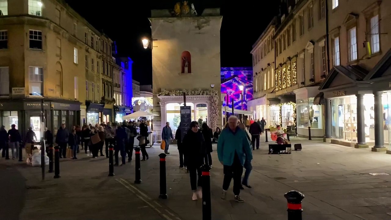Bath Christmas Market adorned with music and lights
