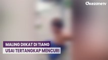 Maling Diikat dan Dihajar Warga usai Tertangkap Mencuri di Cirebon