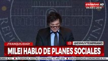 Javier Milei habló de los planes sociales: ¿qué dijo?