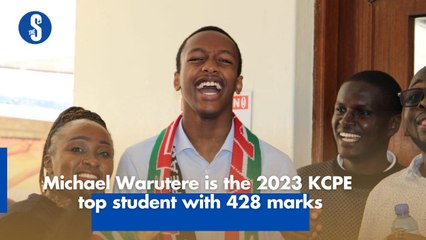Michael Warutere is the 2023 KCPE top student with 428 marks