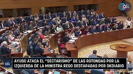 Ayuso denuncia el “sectarismo” comunista con las rotondas por la izquierda de la ministra Sira Rego