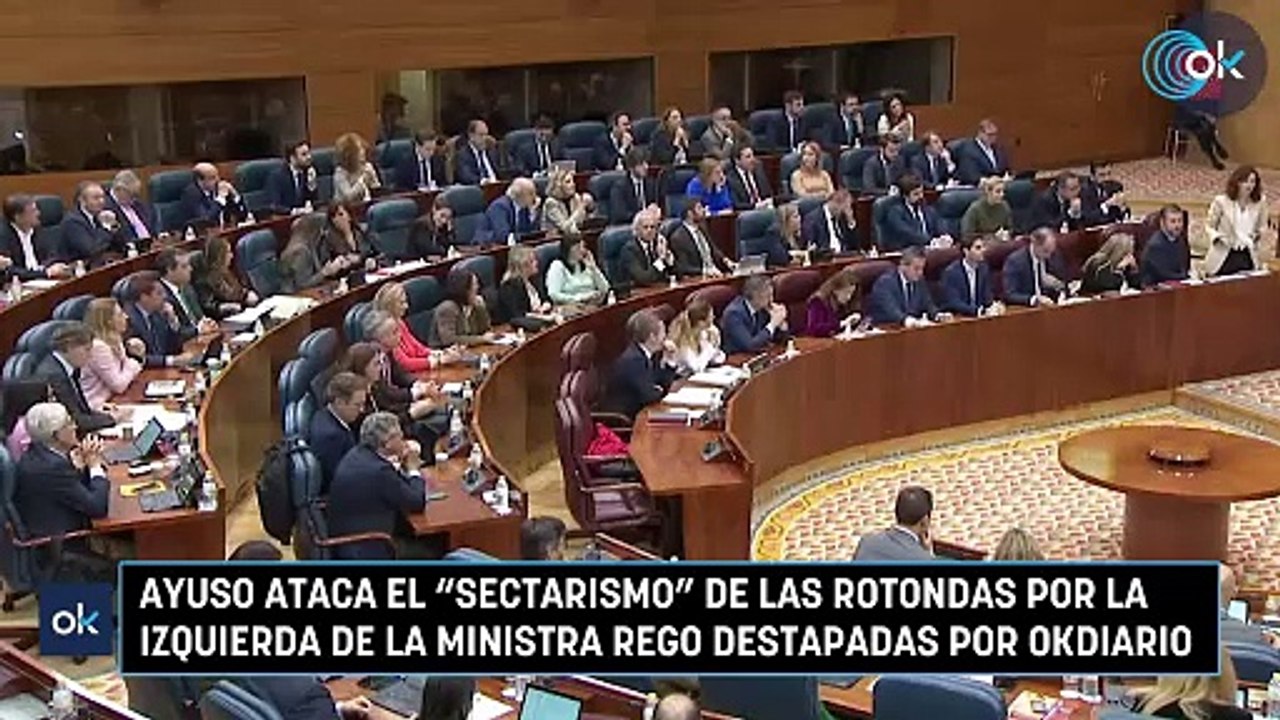 Ayuso denuncia el “sectarismo” comunista con las rotondas por la izquierda de la ministra Sira Rego
