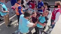 Yaralı 3 Gazzeli çocuk, Sağlık Bakanlığına ait ambulans uçakla Türkiye'ye getiriliyor