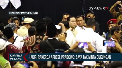 Hadiri Rakerda Apdesi, Prabowo Tegaskan Tak Minta Dukungan untuk Pilpres 2024