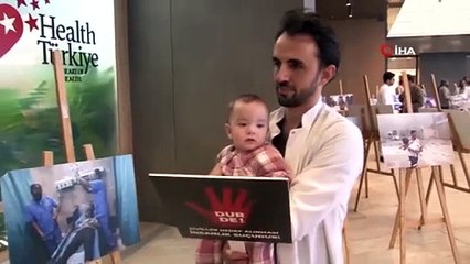 Çam ve Sakura Şehir Hastanesi'nde "Gazzeli Masumların Sessiz Çığlığı" sergisi