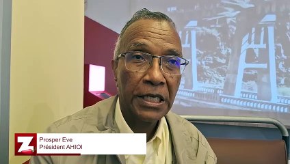 Prosper Eve, président de l'AHIOI, évoque le thème du colloque de la Semaine de l'histoire de l'indianocéanie