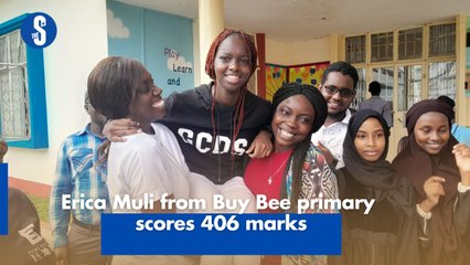 Erica Muli from Buy Bee primary scores 406 marks