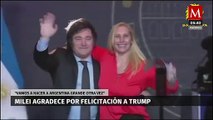 Milei agradece por felicitación de Trump y lo llama defensor de la libertad