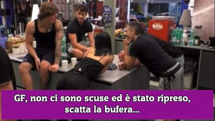 GF, non ci sono scuse ed è stato ripreso, scatta la bufera...