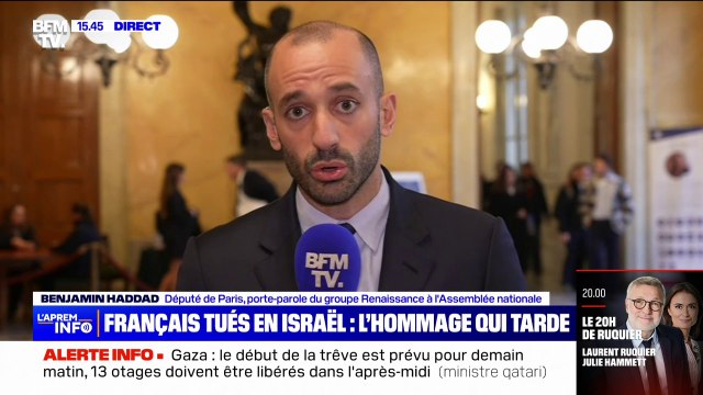 Victimes françaises du Hamas: Il y aura bien un hommage national explique Benjamin Haddad, député Renaissance de Paris