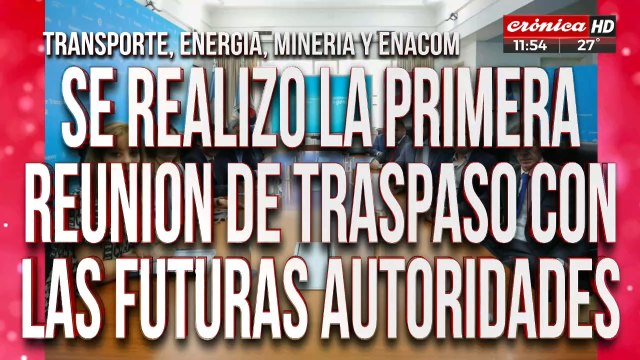 Se realizó la priemra reunión de traspaso con las futuras autoridades en las áreas de Transporte, Energía, Minería y ENACOM