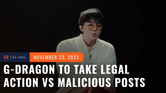 G-Dragon to take legal action vs malicious posts amid illegal drug use investigation