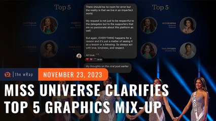Miss Universe organizers clarify Top 5 graphics mix-up was 'accident'