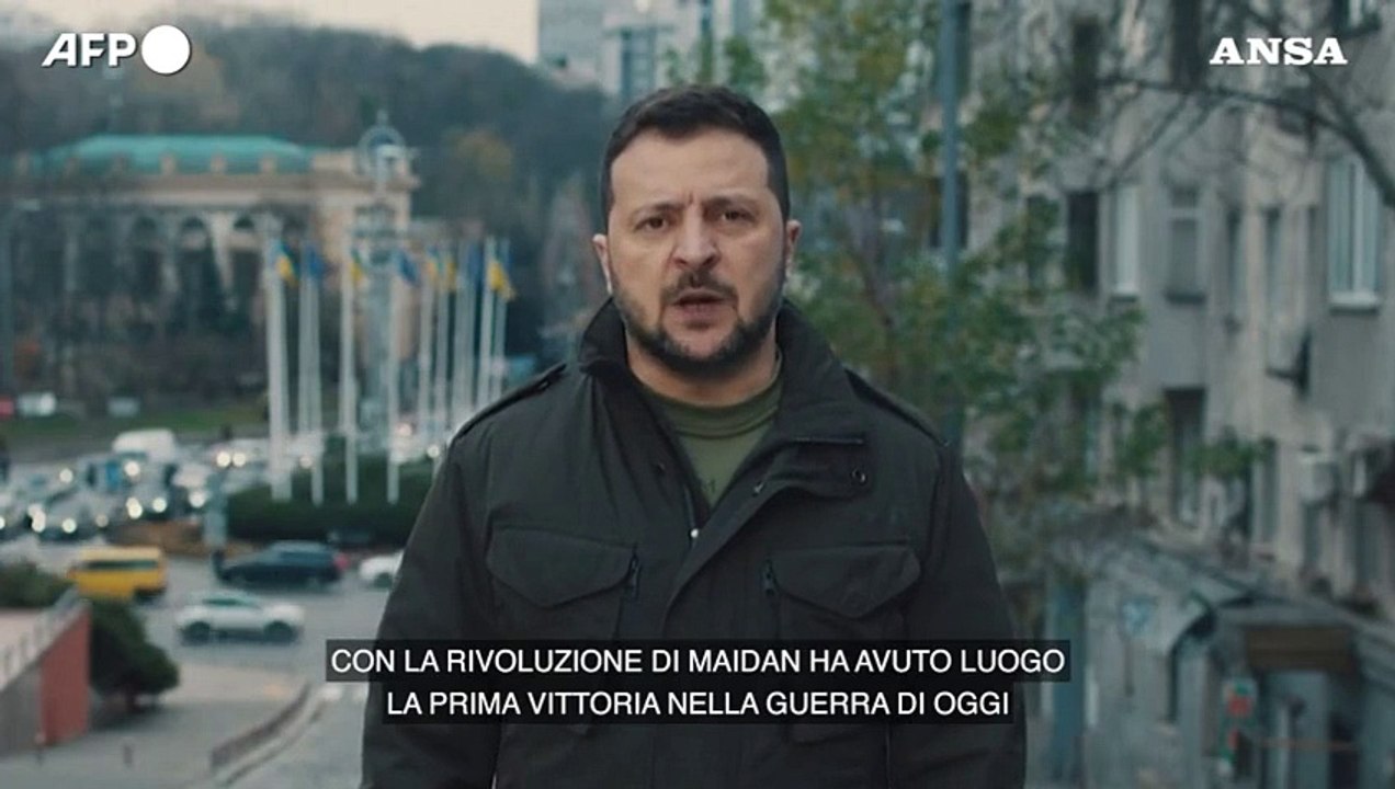Zelensky: "La rivolta di Maidan fu prima vittoria nella guerra di oggi"
