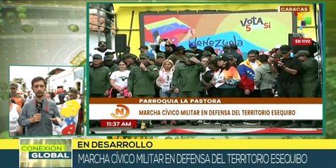 Venezuela: Marcha cívico-militar respalda referendo sobre el Esequibo