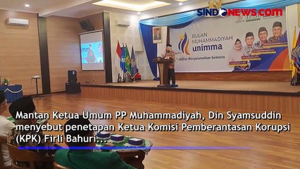 Jadi Tersangka Pemerasan, Din Syamsuddin Sarankan Firli Bahuri Mundur dari Jabatannya