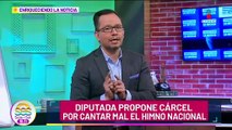 Diputada propone CÁRCEL por cantar mal el Himno Nacional