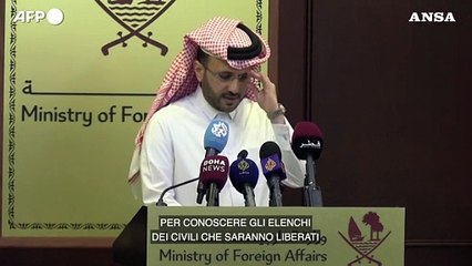 Gaza, il Qatar annuncia: "Tregua comincera' domani e durera' quattro giorni"