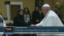 Vatican City: Pope meets with relatives of Gaza conflicts victims