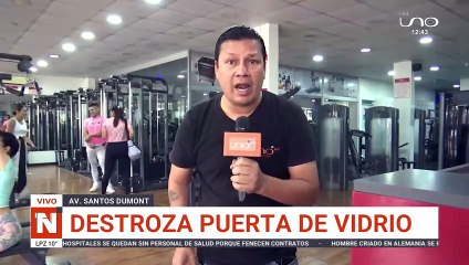 Delincuente roba accesorios de un gimnasio en la zona de la Santos Dumont