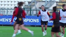 Roma training ahead of Uefa women Champions League tie against Ajax