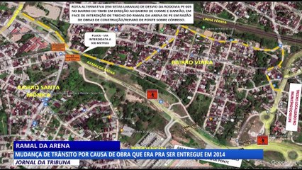 Ramal da Arena: mudança de trânsito por causa de obra que era pra ser entregue em 2014