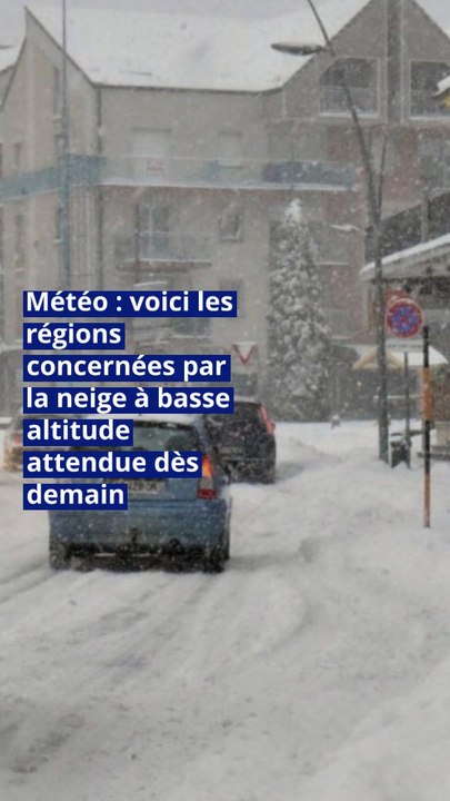 Météo : voici les régions concernées par la neige à basse altitude attendue dès demain