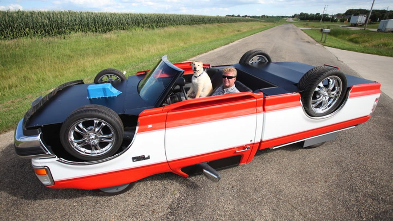 Mechanic Constructs Drivable "Upside Down Truck...