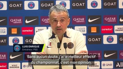 13e j. - Marquinhos et Zaïre-Emery absents, Luis Enrique pas inquiet : “J’ai le meilleur effectif du championnat”