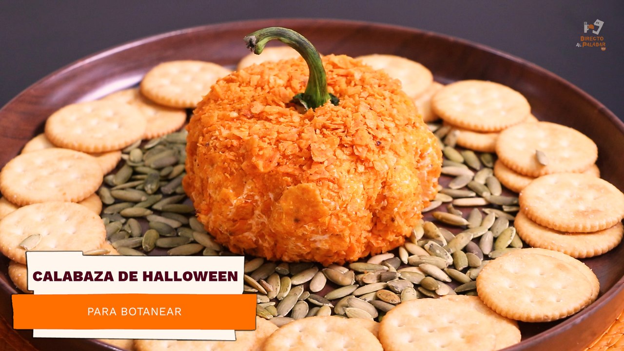 Calabaza de halloween para botanear | Receta fácil | Directo al Paladar México