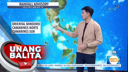 Rainfall advisory, nakataas ngayon sa ilang bahagi ng Southern Luzon; pag-uulan, epekto ng Shear line - Weather update today as of 7:19 a.m. (November 24, 2023) | UB