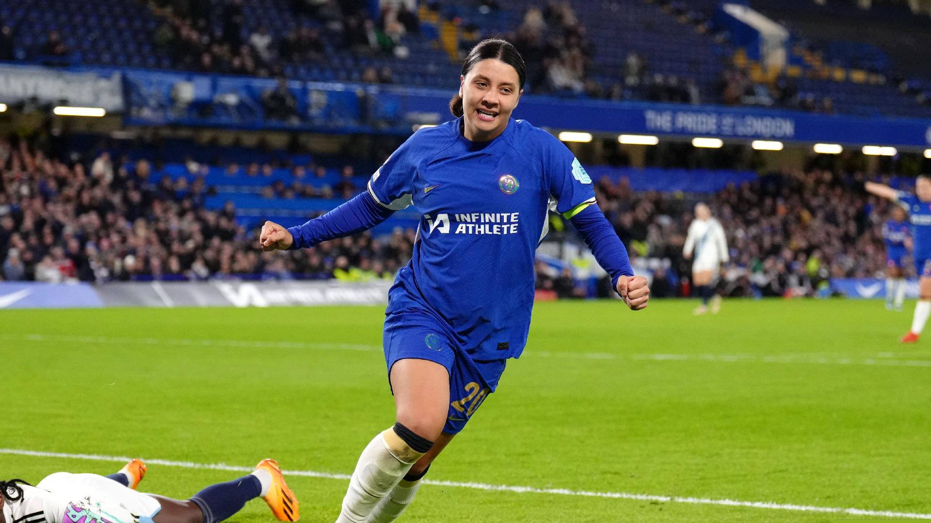 Sam Kerr grabs hat-trick in Champions League win